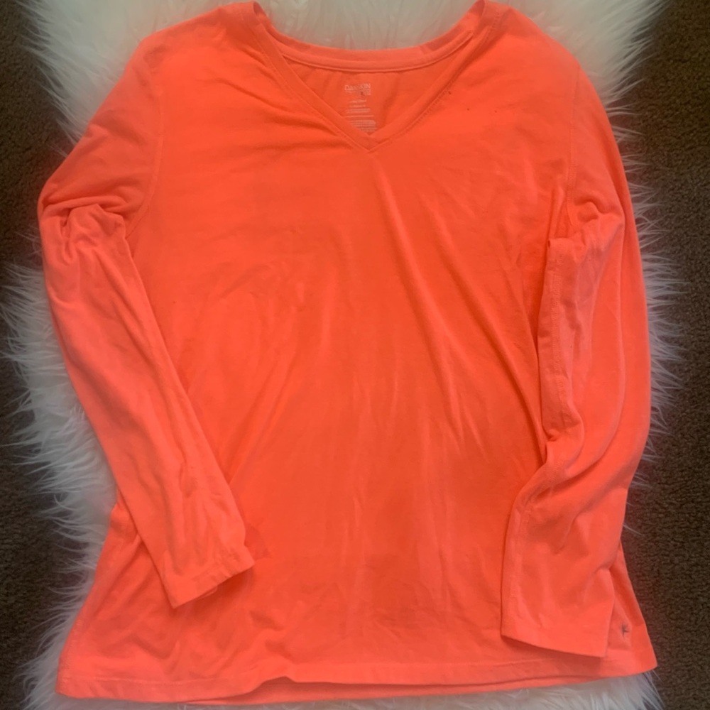 Danskin Now Orange Long Sleeve Tee